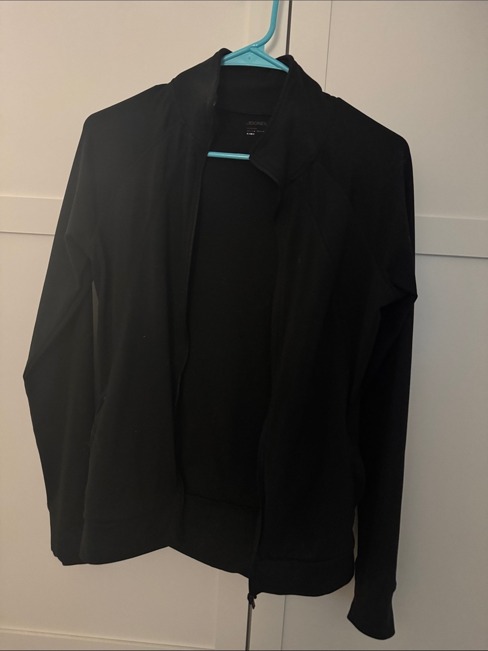 Jockey Black Open-Front workout Jacket